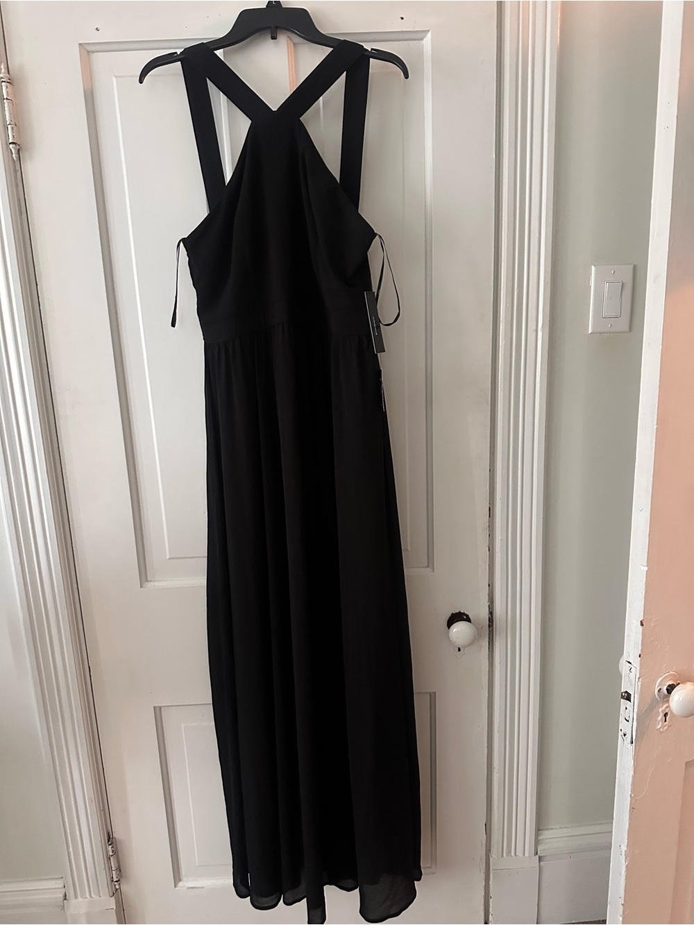 Lulus Air of Romance Black Maxi Dress XL NWT Bridesmaid Wedding Guest - Picture 1 of 3